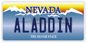 ALADDIN  license plate in NV