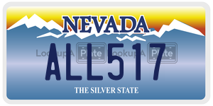 ALL517 license plate in Nevada