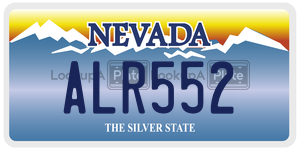 ALR552  license plate in NV
