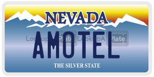 AMOTEL license plate in Nevada