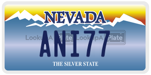 ANI77 license plate in Nevada