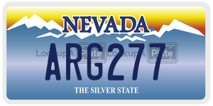 ARG277  license plate in NV