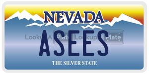 ASEES license plate in Nevada