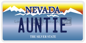 AUNTIE  license plate in NV