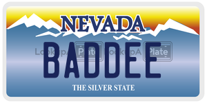 BADDEE  license plate in NV