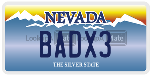 BADX3  license plate in NV