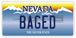 BAGED license plate in Nevada