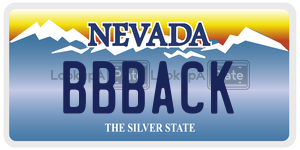 BBBACK  license plate in NV