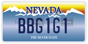BBG1G1 license plate in Nevada