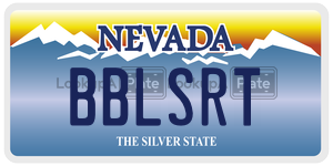 BBLSRT license plate in Nevada