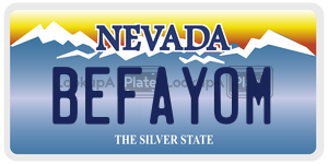 BEFAYOM  license plate in NV