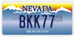 BKK77  license plate in NV
