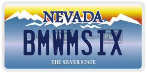 BMWMSIX  license plate in NV