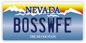 BOSSWFE  license plate in NV