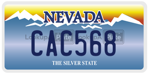 CAC568  license plate in NV