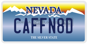CAFFN8D license plate in Nevada