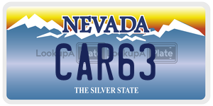 CAR63  license plate in NV