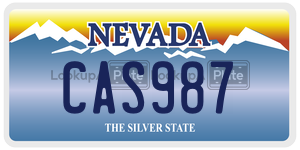 CAS987  license plate in NV