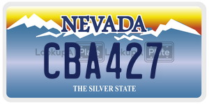 CBA427 license plate in Nevada
