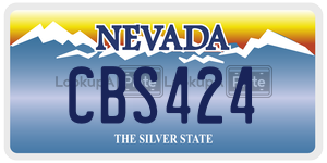 CBS424 license plate in Nevada