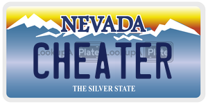 CHEATER  license plate in NV