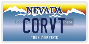 CORVT license plate in Nevada