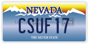CSUF17  license plate in NV
