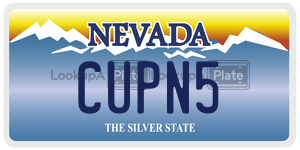 CUPN5 license plate in Nevada
