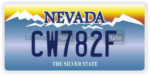 CW782F  license plate in NV