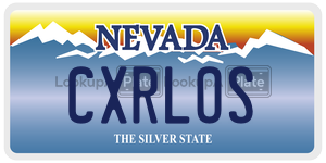 CXRLOS license plate in Nevada