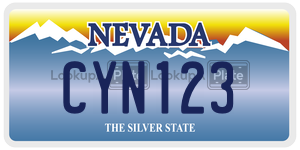CYN123  license plate in NV