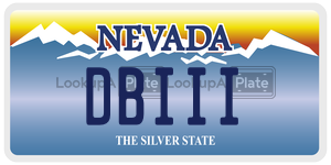 DBIII license plate in Nevada