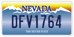 DFV1764 license plate in Nevada