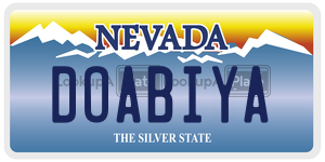 DOABIYA  license plate in NV