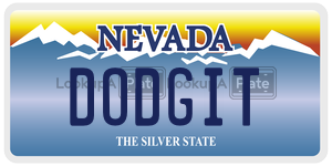 DODGIT license plate in Nevada