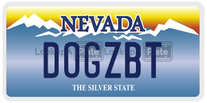 DOGZBT license plate in Nevada