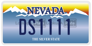 DS1111  license plate in NV