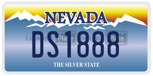 DS1888  license plate in NV