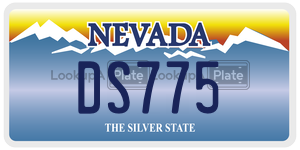 DS775  license plate in NV
