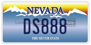 DS888  license plate in NV