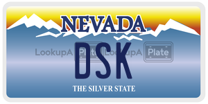 DSK  license plate in NV