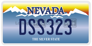 DSS323  license plate in NV