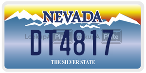 DT4817  license plate in NV