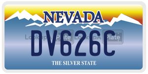 DV626C license plate in Nevada