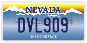 DVL909 license plate in Nevada