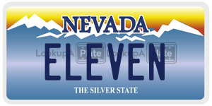 ELEVEN license plate in Nevada
