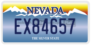 EX84657  license plate in NV