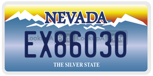 EX86030 license plate in Nevada