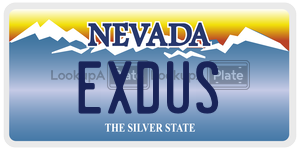 EXDUS  license plate in NV