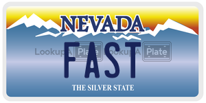 FAST  license plate in NV